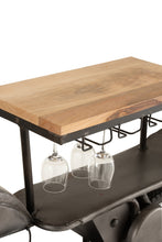 Charger l'image dans la galerie, Bar Motocyclette en bois de manguier & métal gris