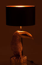 Charger l&#39;image dans la galerie, Lampe Toucan en résine doré et noir
