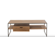 Charger l'image dans la galerie, Meuble TV en bois naturel et métal noir