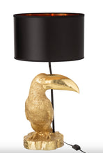 Charger l'image dans la galerie, Lampe Toucan en résine doré et noir