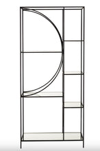 Charger l'image dans la galerie, Étagère 2 parties en métal et verre