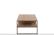 Charger l'image dans la galerie, Meuble TV en bois naturel et métal noir