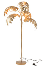 Charger l&#39;image dans la galerie, Lampadaire palmier en métal doré
