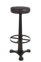 Charger l'image dans la galerie, Tabouret de Bar en cuir noir
