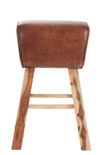 Charger l'image dans la galerie, Tabouret de Bar Style Gymnastique en cuir cognac