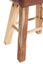Charger l'image dans la galerie, Tabouret de Bar Style Gymnastique en cuir cognac