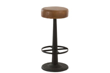 Charger l'image dans la galerie, Tabouret de Bar Wills en cuir cognac