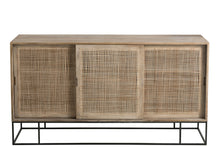 Charger l'image dans la galerie, Buffet 3 Portes Coulissantes en rotin tissé & bois de manguier