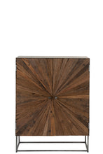 Charger l&#39;image dans la galerie, Armoire en bois naturel &amp; métal noir
