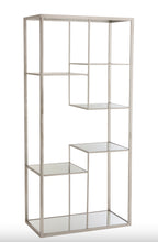 Charger l'image dans la galerie, Étagère en verre et métal argent