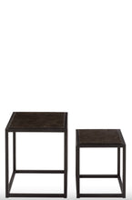 Charger l'image dans la galerie, Set 2 Tables Gigognes en métal noir