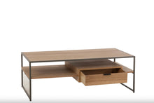 Charger l'image dans la galerie, Meuble TV en bois naturel et métal noir