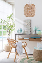 Charger l'image dans la galerie, Console en bois naturel et métal noir