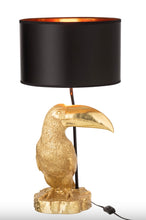 Charger l'image dans la galerie, Lampe Toucan en résine doré et noir
