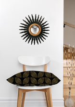 Charger l'image dans la galerie, Miroir Soleil Sorcière Convexe noir et Filet doré