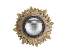 Charger l'image dans la galerie, Miroir Léo Soleil Convexe doré et noir (2 Formats)