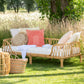 Coussin rond en raphia
