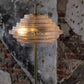 Lampadaire Led métal doré et verre transparent