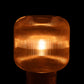 Lampe coco en verre marron
