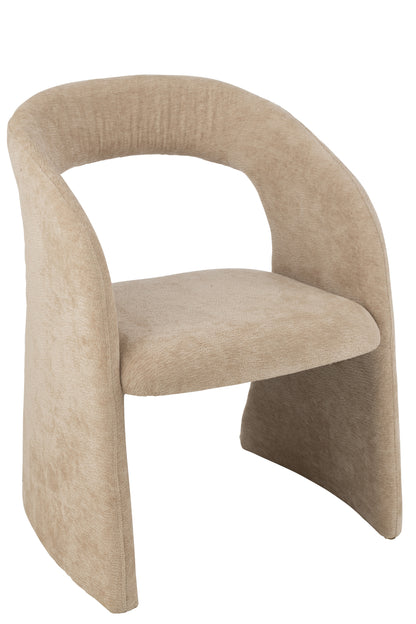Chaise Tobias en textile beige