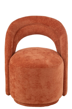 Chaise Ava textile orange/ rouille