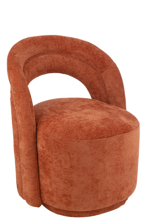 Chaise Ava textile orange/ rouille