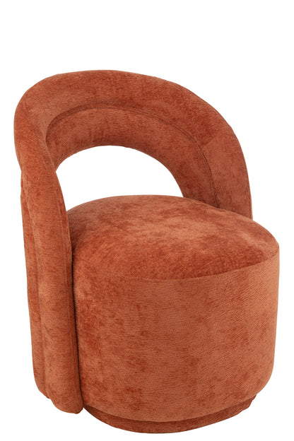 Chaise Ava textile orange/ rouille