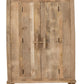 Vaisselier Vitrine en Bois de Manguier Naturel