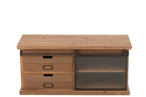Meuble TV en Bois Naturel Style Scandinave