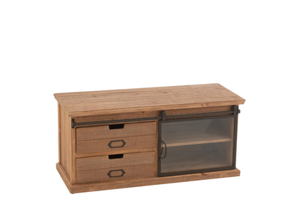 Meuble TV en Bois Naturel Style Scandinave