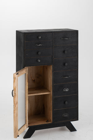 Console Vintage Bois de Manguier Noir