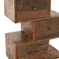 Commode Haute en Bois Recyclé Finition Naturelle