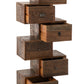 Commode Haute en Bois Recyclé Finition Naturelle