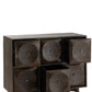 Commode  Bois Sculpté Motifs Cercles