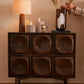 Commode  Bois Sculpté Motifs Cercles
