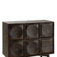 Commode  Bois Sculpté Motifs Cercles