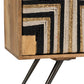 Meuble de Rangement Fils Tissés Bicolore