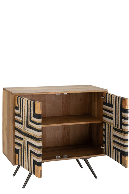 Meuble de Rangement Fils Tissés Bicolore