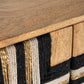 Meuble de Rangement Fils Tissés Bicolore