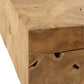 Table Basse Carrée en Bois de Teck Naturel