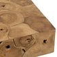 Table Basse Carrée en Bois de Teck Naturel