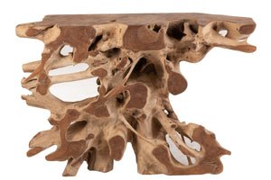 Console en Bois de Teck Naturel