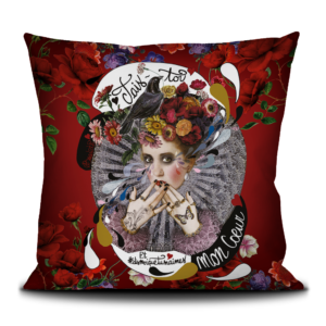 Housse de coussin « Tais-toi » de Vogliobene