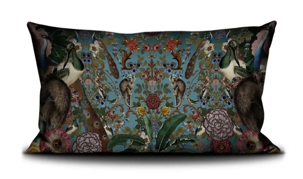 Long Coussin velours « Jungle » de Vogliobene