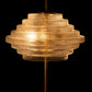 Lampadaire Led métal doré et verre transparent