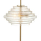 Lampe led métal doré et verre transparent
