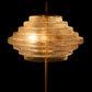 Lampe led métal doré et verre transparent