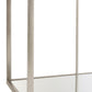 Étagère en verre et métal argent