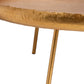 Table Basse Ronde en métal doré