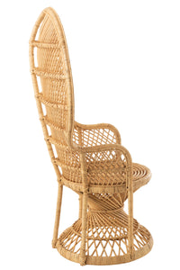 Chaise Paon en rotin naturel